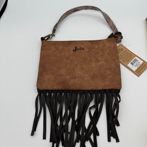 American Darling Turquoise Tooled Leather Fringe Bag NWT Western Crossbody - Picture 2 of 9